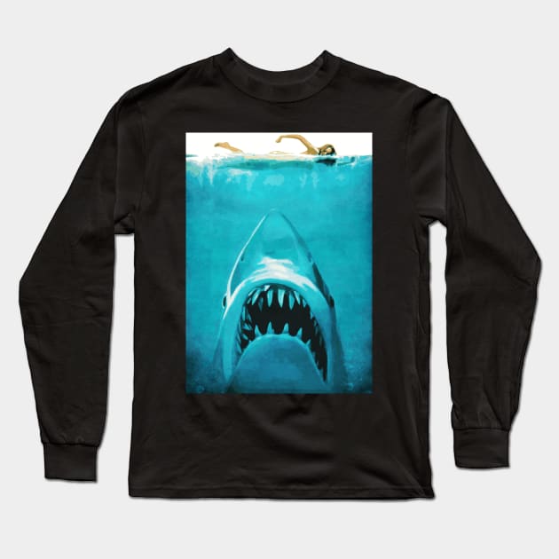 Jaws Long Sleeve T-Shirt by Durro